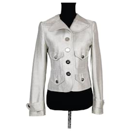 Escada giacca argento 1990s Argento