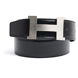 Hermès-Hermès A composer 42 mm Belt T80 Black Silver Reversible H Belt US30 Hermes-Black