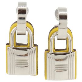 Hermès Pendientes Hermes O'Kelly Plata Amarillo