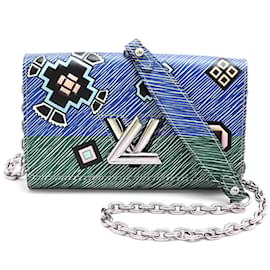 Louis Vuitton-Louis Vuitton Portefeuille Twist Chain Wallet-Blue