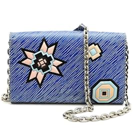 Louis Vuitton-Louis Vuitton Portefeuille Twist Chain Wallet-Blue