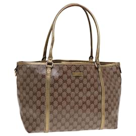 Gucci-GUCCI GG Crystal Tote Bag Gold Tone Gold 197958 Auth ki4759-Golden,Other