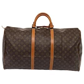 Louis Vuitton-LOUIS VUITTON Monogram Keepall 60 Boston Bag M41422 LV Auth 84255-Monogram