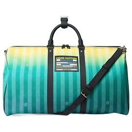 Sac LOUIS VUITTON Keepall en Toile Turquoise - 102090 Turquoise