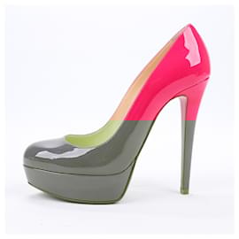 Christian Louboutin-Christian Louboutin BIANCA Escarpins en cuir verni 37 Rose vif-Rose