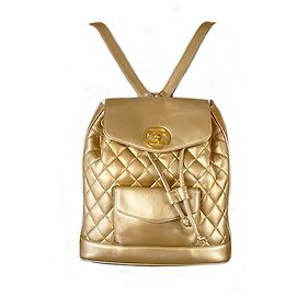 Chanel Super Rare Vintage 1990s Backpack Golden