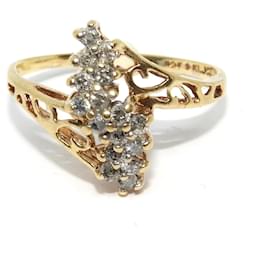 Autre Marque-Marquise diamond ring in yellow gold-Golden