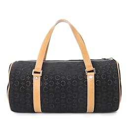 Céline-Celine C Macadam Handbag in Suede-Brown,Black