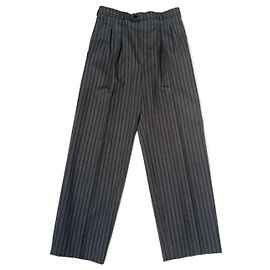 Yves Saint Laurent Pantalones a rayas para mujer Saint Laurent vintage de los 80 Gris