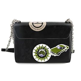 Louis Vuitton-Louis Vuitton Epi World Tour Twist MM Chain Shoulder Bag-Black