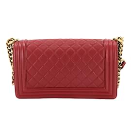 Chanel-Chanel Boy Chanel Chain Shoulder Bag-Red