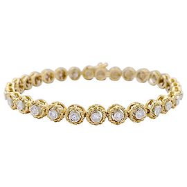inconnue Vintage bracelet in two golds, diamonds. Other