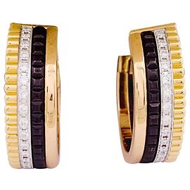 Orecchini Boucheron, 'Quatre Classique', tre ori, diamanti, PVD marrone. Altro