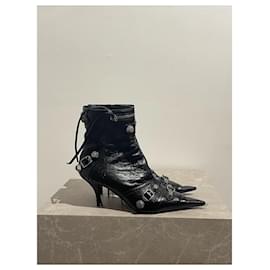 Balenciaga-BALENCIAGA Ankle boots T.EU 40.5 Leather-Black