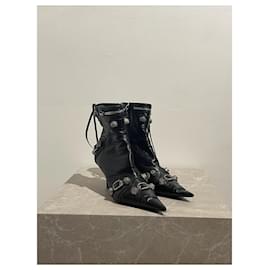 Balenciaga-BALENCIAGA Ankle boots T.EU 40.5 Leather-Black