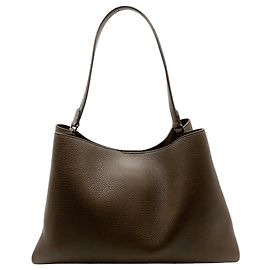 Bolsa de couro marrom Brunello Cucinelli com acabamento Monili Marrom