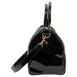 Chanel-Chanel Vintage Black Patent Timeless Boston Bag-Black