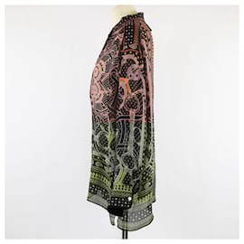 Hermès-Hermes Multicolor Eperson d'Or Bandana Print Blouse-Multiple colors