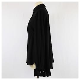 Alexander Mcqueen-Alexander McQueen Black Collar Long Sleeve Shirt-Black