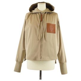 Chaqueta con capucha de estampado Anagram marrón Loewe Castaño