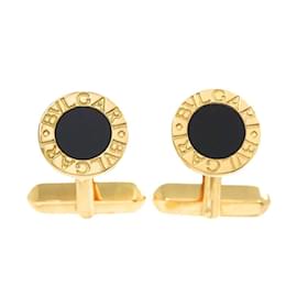 Bulgari Bvlgari Double Onyx Manschettenknöpfe aus 18K Gelbgold Andere