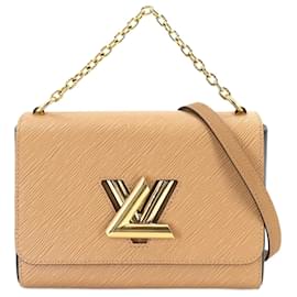 Louis Vuitton-Louis Vuitton Epi Twist MM 2way Chain Hand Shoulder Bag-Black,Beige
