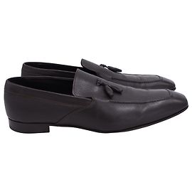 Ermenegildo Zegna Mocassins com tassel Zegna em couro marrom Marrom Vermelho