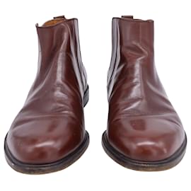 Salvatore Ferragamo-Ferragamo Ankle Boots in Brown Leather-Brown