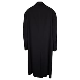 Ermenegildo Zegna-Ermenegildo Zegna Double-Breasted Coat in Navy Blue Cashmere-Blue,Navy blue