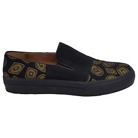 Tênis Slip-On em Faille e Jacquard Dries Van Noten em Lona Preta Preto