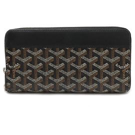 Goyard Matignon Zip GM Round Long Wallet Brown Black