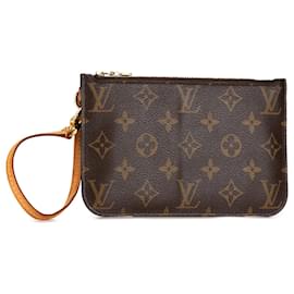 Louis Vuitton-Louis Vuitton Brown Monogram Neverfull Pouch-Brown