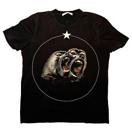 Camiseta Givenchy negra de algodón con gorilas Negro