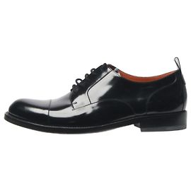 Valentino Schwarze Lackleder Derby-Schuhe - Größe EU 39 Schwarz