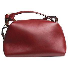 JW Anderson Bolsa de ombro de couro borgonha Bordeaux