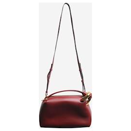 JW Anderson-Burgundy leather shoulder bag-Dark red