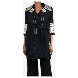 Dolce & Gabbana-Black lurex-detail backless jacket - size UK 4-Black