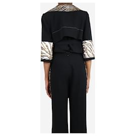 Dolce & Gabbana-Black lurex-detail backless jacket - size UK 4-Black