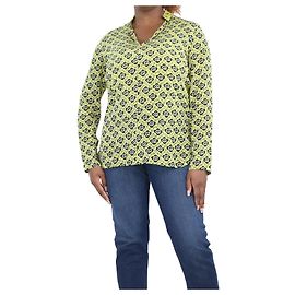 Etro Camicia di seta stampata con fiori gialli - taglia UK 14 Giallo