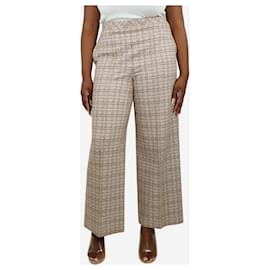 Autre Marque-Brown checkered trousers - size L-Brown