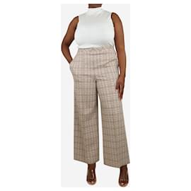 Autre Marque-Brown checkered trousers - size L-Brown