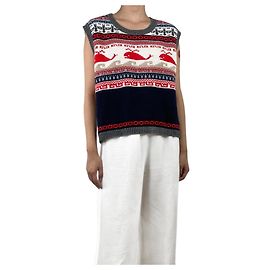 Weekend Max Mara Mehrfarbige Fair Isle Strickweste - Größe L Mehrfarben