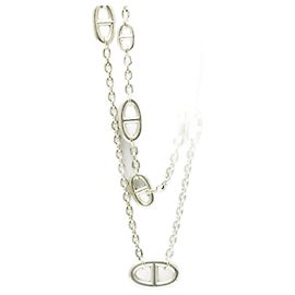 Hermès Pendentif en argent 925 Chaine d'Ancre Hermes Argenté