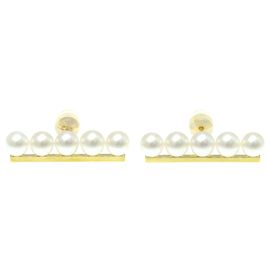 Tasaki Balance Plus E-3842 Perlenohrringe aus Gelbgold Golden