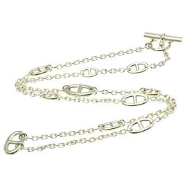 Hermès Pendentif en argent 925 Chaine d'Ancre Hermes Argenté