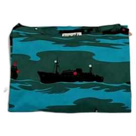 Hermès-Tops-Black,Blue,Orange,Dark green