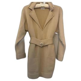 Chanel-Chanel 100% Cashmere Tunic Sweater-Beige