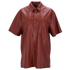 Camicia in ecopelle Nanushka Adam in poliestere marrone Marrone