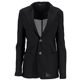 Giorgio Armani Mesh Back Blazer aus schwarner Polyamid Schwarz