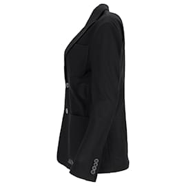 Giorgio Armani-Giorgio Armani Mesh Back Blazer in Black Polyamide-Black